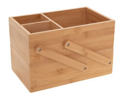 Κουτί Οργάνωσης Make up 5five από Ξύλο Bamboo, 25x16x16.5cm - Απόχρωση Ξύλου