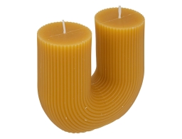 Διακοσμητικό κερί Demi Αtmosphera με διάρκεια καύσης 20 ώρες και διαστάσεις 11x5.1x12cm - Yellow