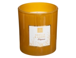 Αρωματικό κερί Αtmosphera με διάρκεια καύσης 40 ώρες, άρωμα Vanilla amber και διαστάσεις 8x9cm