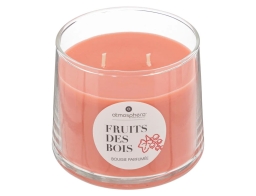 Αρωματικό κερί Αtmosphera με διάρκεια καύσης 22 ώρες, άρωμα Fruits des Bois και διαστάσεις 10x8cm