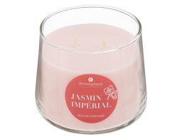 Αρωματικό κερί Αtmosphera με διάρκεια καύσης 22 ώρες, άρωμα Jasmin imperial και διαστάσεις 10x8cm