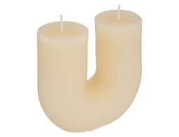 Διακοσμητικό κερί Demi Αtmosphera με διάρκεια καύσης 20 ώρες και διαστάσεις 11x5.1x12cm - Ivory