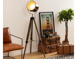 Επιδαπέδιο Φωτιστικό Ebor Atmosphera με ρυθμιζόμενο ύψος, λαμπτήρα E27 και διαστάσεις 63.5x57x152cm - Bronze