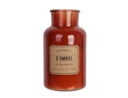 Αρωματικό κερί Apothecary Home Deco Factory με διάρκεια καύσης 110 ώρες, άρωμα Amber και διαστάσεις 14x25.7cm