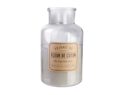 Αρωματικό κερί Apothecary Home Deco Factory με διάρκεια καύσης 110 ώρες, άρωμα Cotton flower και διαστάσεις 14x25.5cm