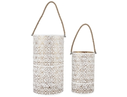 Σετ Διακοσμητικά Φανάρια Home Deco Factory με χερούλι και διαστάσεις 20x39cm και 15x27cm - 2 τεμάχια