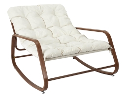 Πολυθρόνα κήπου Miami Home Deco Factory με μαξιλάρι και διαστάσεις 92x130x69cm