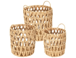 Σετ διακοσμητικά καλάθια Home Deco Factory με χερούλια - 3 τεμάχια