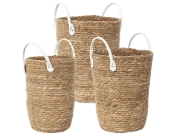 Σετ διακοσμητικά καλάθια Home Deco Factory με χερούλια - 3 τεμάχια