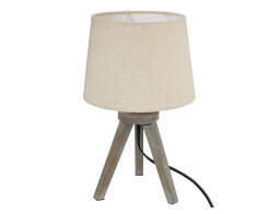 Atmosphera Επιτραπέζιο Φωτιστικό με λαμπτήρα Ε14 και διαστάσεις 18x18x30.5cm - Μπεζ