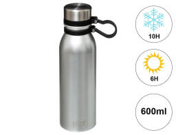 5five Μπουκάλι Θερμός με λαβή, χωρητικότητα 600ml και διατήρηση θερμοκρασίας 6h ζεστό / 10h κρύο - Stainless Steel