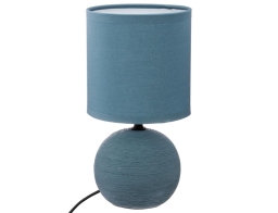 Επιτραπέζιο φωτιστικό Timéo Atmosphera με λαμπτήρα Ε14 και διαστάσεις 13x13x24.5cm - Blue