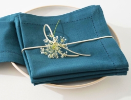 Σετ Πετσέτες φαγητού Chambray Atmosphera με διαστάσεις 40x40cm - Βlue - 4 τεμάχια