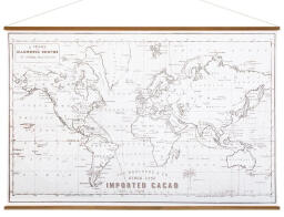 Atmosphera διακοσμητικός Πίνακας World Map με διαστάσεις 110x2x74cm