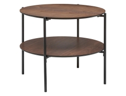 Tραπεζάκι Βοηθητικό Kemi Atmosphera με διαστάσεις 63.2x52cm - ΜDF & Μέταλλο - Aπόχρωση Καφέ