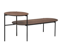 Tραπεζάκι Kemi Atmosphera με διαστάσεις 118x43.2x48cm - ΜDF & Μέταλλο - Aπόχρωση Καφέ