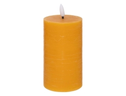 Διακοσμητικό Κερί LED Molia Atmosphera με διαστάσεις 7x7x15cm - Yellow