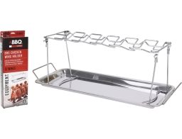 BBQ Βάση Για 12 Φτερούγες Κοτόπουλου (C83500180) Από Ανοξείδωτο ατσάλι SS430, 38 x 15.6 x 16 cm