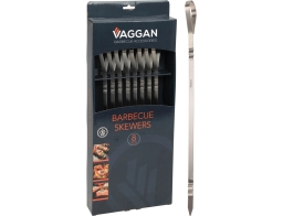 8 Μεταλλικά σουβλάκια μπάρμπεκιου Vaggan (C83501040) Από Ανοξείδωτο ατσάλι, 41cm