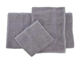 H&S COLLECTION Σετ Πετσέτες μπάνιου από Βαμβάκι 600gsm, σε 3 μεγέθη, με διαστάσεις 140x70cm, 50x30cm και 100x50cm - Lavender