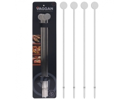 4 Μεταλλικά σουβλάκια μπάρμπεκιου Vaggan (YL7900500) Από Ανοξείδωτο ατσάλι, 37.5cm
