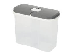 Excellent Houseware Δοχείο Αποθήκευσης Τροφίμων με καπάκι, 2 διαμερίσματα και συνολική χωρητικότητα 2.1L