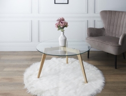 Τραπεζάκι Σαλονιού Home Deco Factory με διαστάσεις 80x80x45.5cm