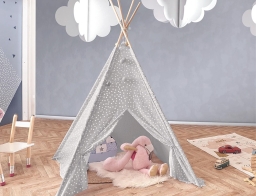 Παιδική Σκηνή Teepee Home Deco Kids με διαστάσεις 120x120x160cm - Grey
