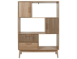 Home Deco Factory Βιβλιοθήκη Klaus με 3 Ράφια 100x35x140cm Απόχρωση Ξύλου