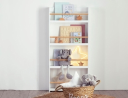 Atmosphera Παιδική Βιβλιοθήκη με 4 ράφια και διαστάσεις 55x15x118cm - Aπόχρωση Ξύλου/Λευκό