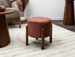 Σκαμπό Home Deco Factory με διαστάσεις 35.5x35x35cm - Terracotta