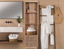 Έπιπλο μπάνιου Klaus Home Deco Factory με ράφια και διαστάσεις 40x30x160cm