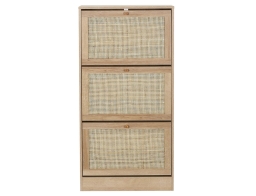 Παπουτσοθήκη Bali Home Deco Factory με 3 ράφια, 6 επίπεδα και διαστάσεις 60x24x113cm - Απόχρωση Ξύλου