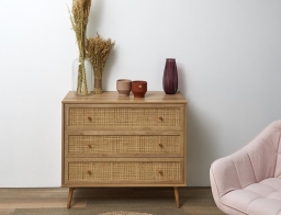 Home Deco Factory Έπιπλο Εισόδου Bali με 3 συρτάρια και διαστάσεις 90x39x79cm