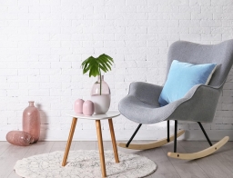 Κουνιστή Πολυθρόνα Helsinki Home Deco Factory με διαστάσεις 65x80x96cm