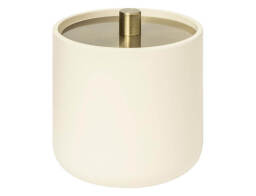 5five Δοχείο Οργάνωσης Make up Duo με καπάκι και διαστάσεις 10x10x11cm - Ιvory