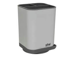 5five Κουταλοθήκη Neo με δίσκο αποστράγγισης και διαστάσεις 13x13x18.7cm - Grey