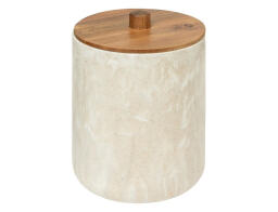 5Five Δοχείο Οργάνωσης Make up με καπάκι και διαστάσεις 18.5x18.5x25.3cm - Beige