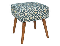 Αtmosphera Σκαμπό Chiara 38x38x41cm Μπλε Άσπρο