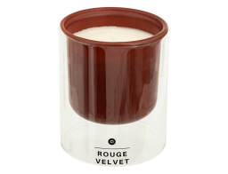 Αtmosphera Αρωματικό κερί Ilan με διάρκεια καύσης 40 ώρες, άρωμα Red velvet και διαστάσεις 9x11.1cm