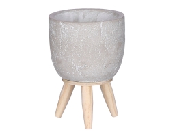 Mica  Κασπώ Jimmy Decorations με βάση και διαστάσεις 10.5x10.5x14.5cm - Grey