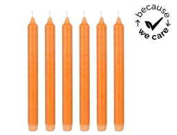 Σετ Διακοσμητικά Κεριά Κορμός Mica Decorations με διάρκεια καύσης 9 ώρες και διαστάσεις 2.2x2.2x24cm - 6 τεμάχια