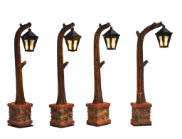 Σετ Διακοσμητική Μινιατούρα Φανάρι LuVille με φωτισμό LED και ύψος 10.5cm - 4 τεμάχια