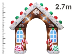 Χριστουγεννιάτικο Φουσκωτό Gingerbread με φωτισμό LED και ύψος 2.7m