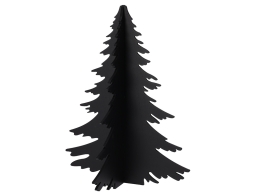 Ξύλινο Διακοσμητικό Δέντρο με διαστάσεις 33x33x43cm - Black