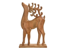 GWG Ξύλινο Διακοσμητικό Ελάφι με διαστάσεις 58x13x94cm