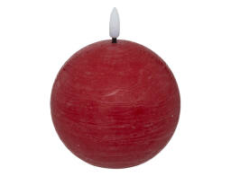 Atmosphera Διακοσμητικό Κερί LED Molia με διαστάσεις 10x10x11cm - Red