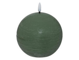 Atmosphera Διακοσμητικό Κερί LED Molia με διαστάσεις 8x8x10cm - Green