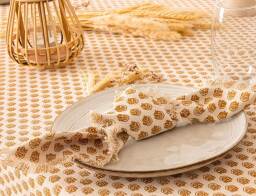 Atmosphera  Σετ Πετσέτες φαγητού Indie με διαστάσεις 40x40cm - Beige - 2 τεμάχια