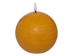 Atmosphera Διακοσμητικό Κερί LED Molia με διαστάσεις 8x8x9.5cm - Yellow